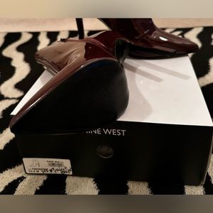 Brand New - Nine West Dark Red Patent Booties